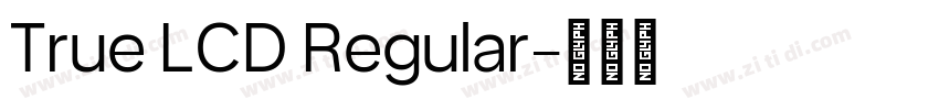 True LCD Regular字体转换